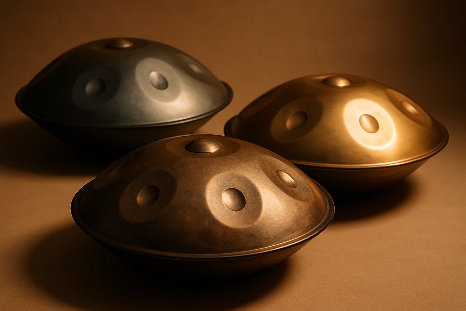 Hero Steel tongue drum 9 toner 38 cm metallgrå – ré kurd